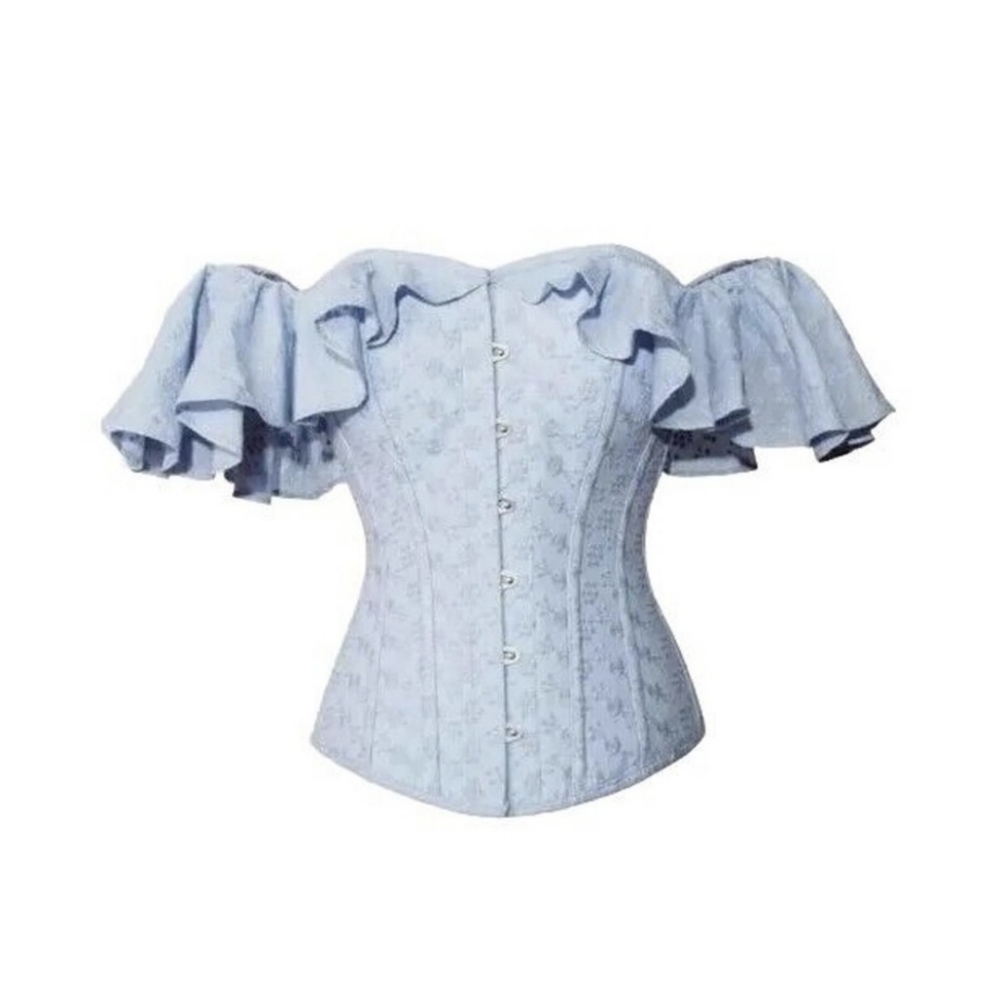 Corset-Story Blue Floral Overbust Corset
